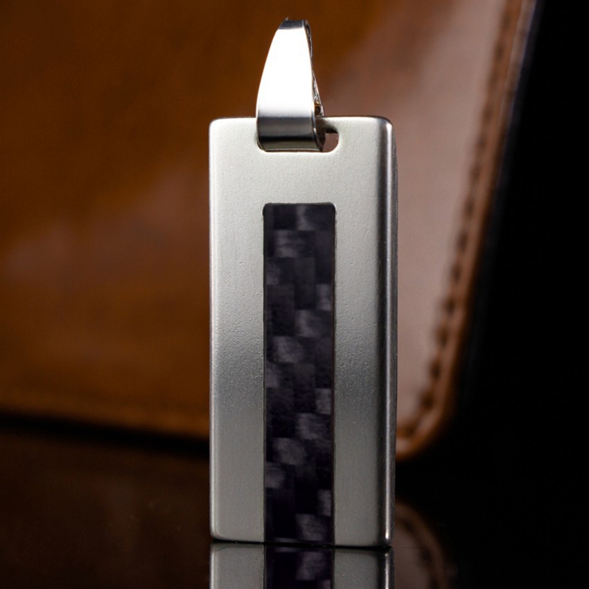 Pendrive z włóknem węglowym | Carbon 64GB USB 2.0 | srebro 925